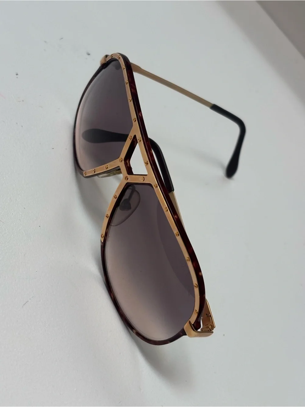 Alpina M1 vintage sunglasses gold teardrop aviator Rare.